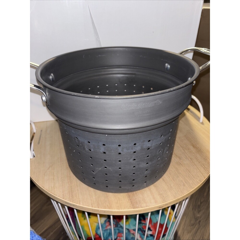 Cuisinart Anodized Aluminum Colander Strainer Steamer For 9 Quart Pot